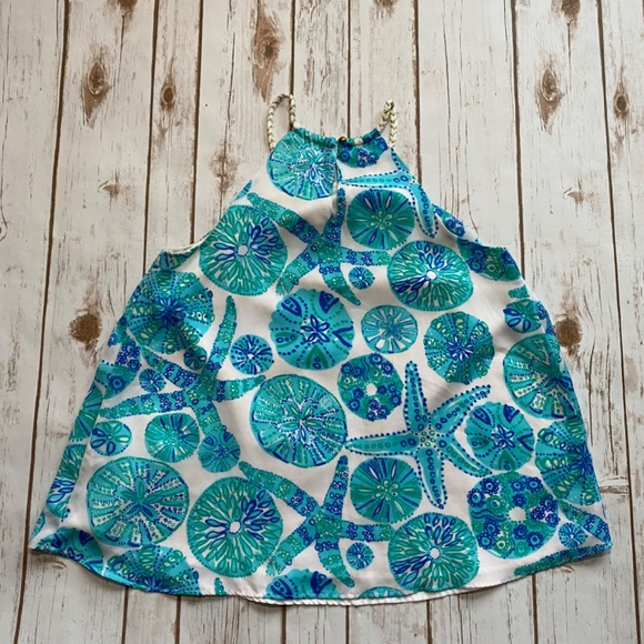 Lilly Pulitzer for Target Sea Urchin Starfish Blue Halter Top XS - Picture 2 of 6